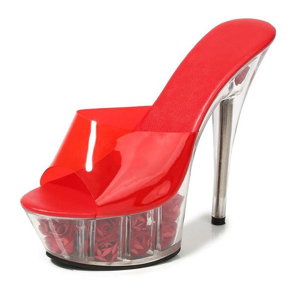 slippers women t show crystal shoes 15cm high heel transparent waterproof summer, Black
slippers women t show crystal shoes 15cm high heel transparent waterproof summer, Black