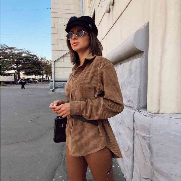 women's knits & tees women casual vintage long sleeve corduroy shirt ladies turn dwn collar solid pockets office work loose blouse, White
women's knits & tees women casual vintage long sleeve corduroy shirt ladies turn dwn collar solid pockets office work loose blouse, White