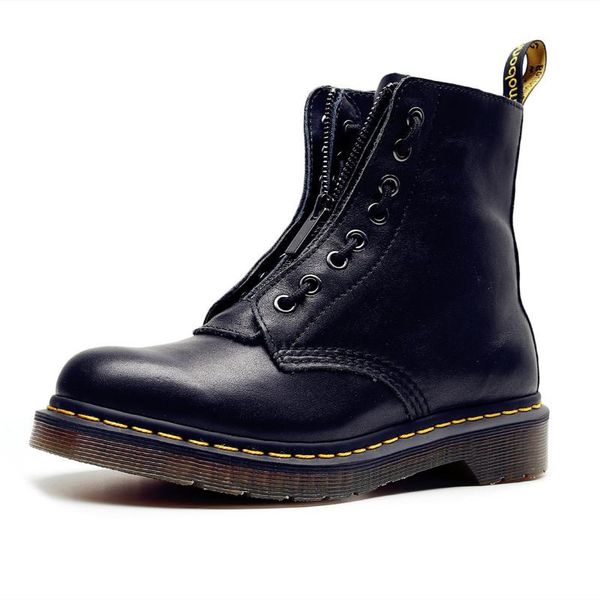 boots fashion retro women's thick short winter leisure motorcycle increased botas de mujer, Black