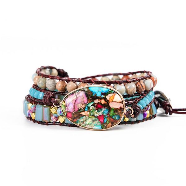 tennis womens bracelets unique natural stones charm 3 layers leather wrap fashion bracelet dropship, Golden;silver
tennis womens bracelets unique natural stones charm 3 layers leather wrap fashion bracelet dropship, Golden;silver