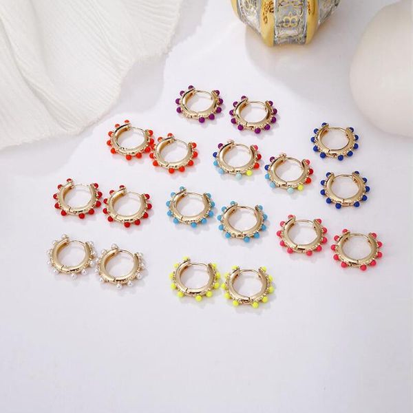 hoop & huggie cute simple gold color earrings for women trendy round hip hop stempunk ear buckle acrylic bead decoration jewerly, Golden;silver
hoop & huggie cute simple gold color earrings for women trendy round hip hop stempunk ear buckle acrylic bead decoration jewerly, Golden;silver