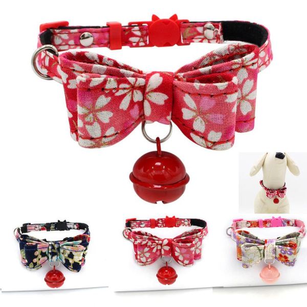 dropshipping adjustable bow necklace printed collar with bell dog puppy pet cat collars
dropshipping adjustable bow necklace printed collar with bell dog puppy pet cat collars