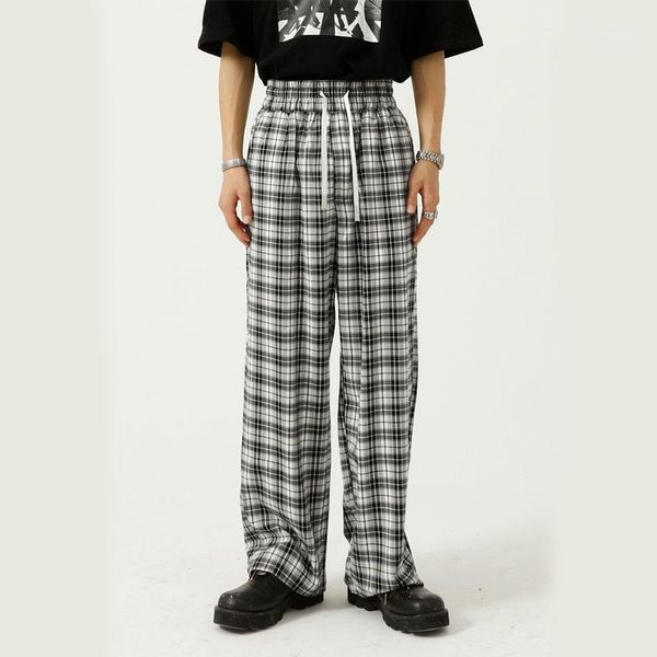 men's pants loose straight casual plaid wide leg streetwear sports fashion hip hop vintage trousers korean style youth male pant, Black
men's pants loose straight casual plaid wide leg streetwear sports fashion hip hop vintage trousers korean style youth male pant, Black