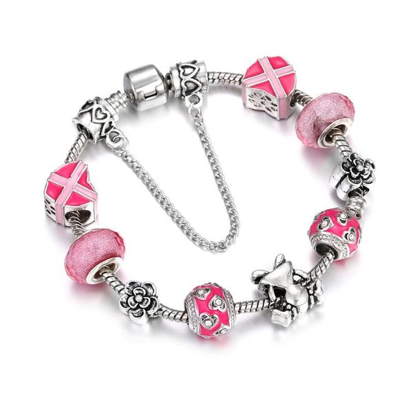 charm bracelets women bracelet snake chain pink crystal glass beads crown pendant flower ball gift for girlfriend jewelry, Golden;silver
charm bracelets women bracelet snake chain pink crystal glass beads crown pendant flower ball gift for girlfriend jewelry, Golden;silver