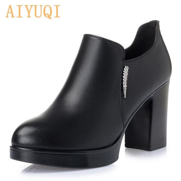 dress shoes 2021 autumn genuine leather women water proof platform comfortable deep mouth high-heeled cowhide female, Black
dress shoes 2021 autumn genuine leather women water proof platform comfortable deep mouth high-heeled cowhide female, Black