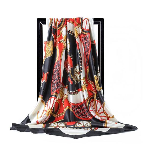 scarves silk scarf women print hair neck square office ladies shawl bandanna 90*90cm muslim hijab handkerchief muffler foulard, Blue;gray
scarves silk scarf women print hair neck square office ladies shawl bandanna 90*90cm muslim hijab handkerchief muffler foulard, Blue;gray