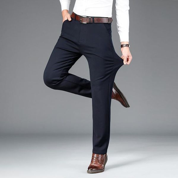 men's pants 2021 autumn knitted fabric business straight-leg casual classic style stretch loose trousers male brand clothing, Black
men's pants 2021 autumn knitted fabric business straight-leg casual classic style stretch loose trousers male brand clothing, Black