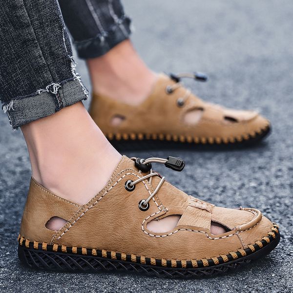 you'll see casual genuine leather business outdoors roman style beach sandals big-size 669 men's shoes 75x9, Black
you'll see casual genuine leather business outdoors roman style beach sandals big-size 669 men's shoes 75x9, Black