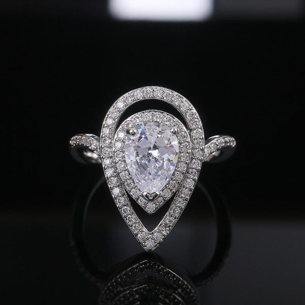 wedding rings delicate double pear shaped for women water drop white shiny cz stone inlay fashion engagement jewelry band gift, Slivery;golden
wedding rings delicate double pear shaped for women water drop white shiny cz stone inlay fashion engagement jewelry band gift, Slivery;golden