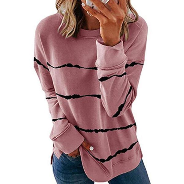 women's t-shirt women hoodies womens tie-dye printed striped fashion round neck loose casual long-sleeved 2021 spring and autumn, White
women's t-shirt women hoodies womens tie-dye printed striped fashion round neck loose casual long-sleeved 2021 spring and autumn, White