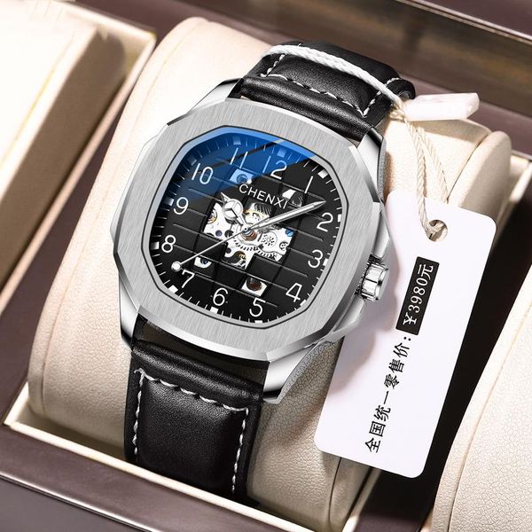 wristwatches chenxi mens watches automatic mechanical business fashion leather strap waterproof watch for men relogio masculino, Slivery;brown
wristwatches chenxi mens watches automatic mechanical business fashion leather strap waterproof watch for men relogio masculino, Slivery;brown