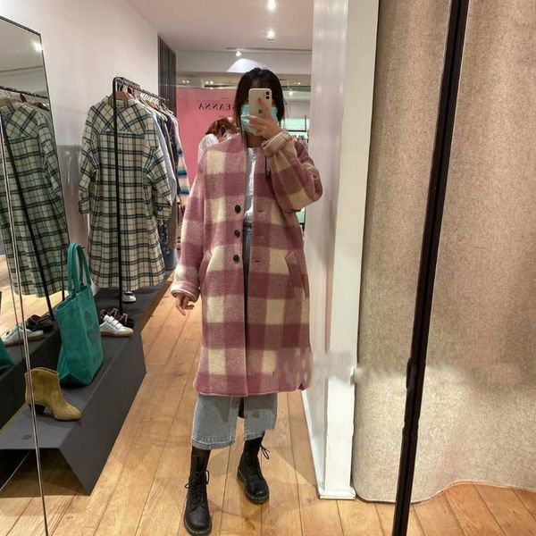 women's wool & blends 2021 fall/winter plaid woolen turtleneck pocket contrast color women mid-length coat, Black
women's wool & blends 2021 fall/winter plaid woolen turtleneck pocket contrast color women mid-length coat, Black