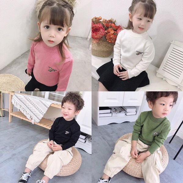 pullover autumn/winter children's sweater boys and girls cartoon embroidery baby knitted bottoming shirt, Blue
pullover autumn/winter children's sweater boys and girls cartoon embroidery baby knitted bottoming shirt, Blue