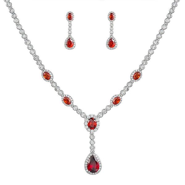 earrings & necklace weimanjingdian arrival elegant blue / red clear teardrop cubic zirconia and earring bridal jewelry set, Silver
earrings & necklace weimanjingdian arrival elegant blue / red clear teardrop cubic zirconia and earring bridal jewelry set, Silver