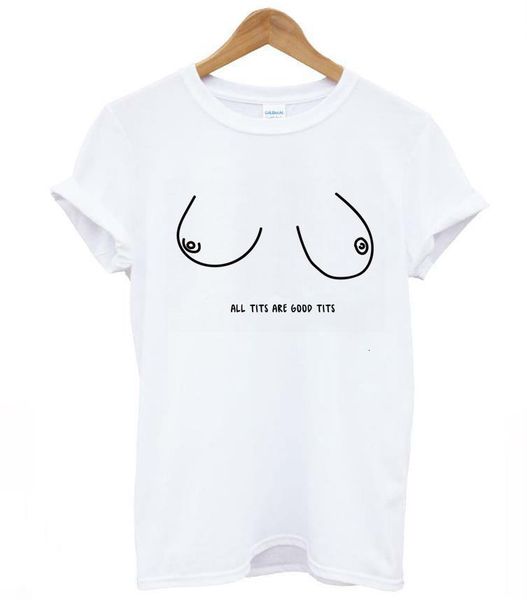 all tits are good tits letters print women tshirt casual shirt for tee girl funny short sleeve o neck tee shirt, White
all tits are good tits letters print women tshirt casual shirt for tee girl funny short sleeve o neck tee shirt, White
