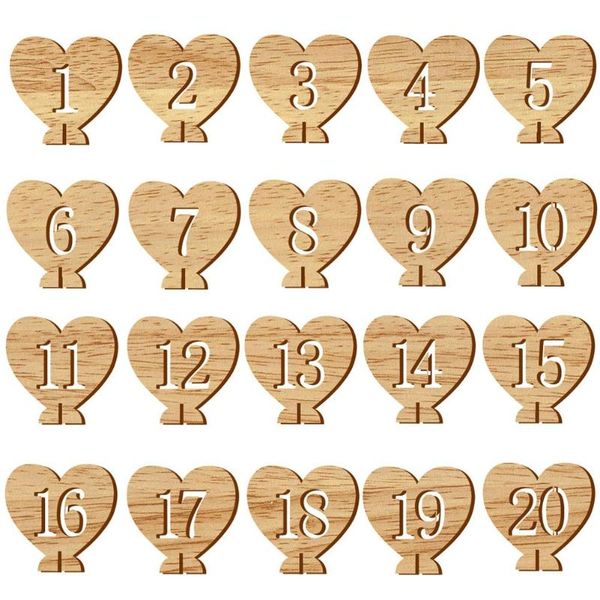 lanlan 20pcs cute wooden hollow-out number 1-20 heart-shape table cards reception seat card for party event decor-30
lanlan 20pcs cute wooden hollow-out number 1-20 heart-shape table cards reception seat card for party event decor-30