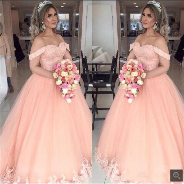 2021 vestido de festa pink tulle ball gown prom dresses beaded off the shoulder sweetheart vintage party gowns lace appliques formal long qu, Black 
2021 vestido de festa pink tulle ball gown prom dresses beaded off the shoulder sweetheart vintage party gowns lace appliques formal long qu, Black