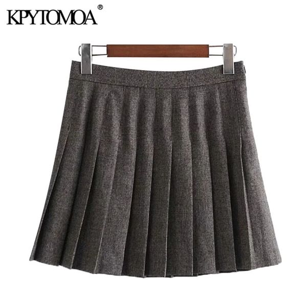kpytomoa women chic fashion with lining pleated check mini skirt vintage high waist side zipper female skirts mujer 210310, Black
kpytomoa women chic fashion with lining pleated check mini skirt vintage high waist side zipper female skirts mujer 210310, Black