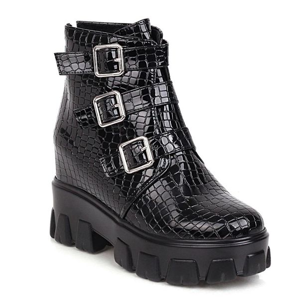 thick-belt thick-sole biker leather furry boots short rubber stone standards metal buckle shoes ync2, Black
thick-belt thick-sole biker leather furry boots short rubber stone standards metal buckle shoes ync2, Black