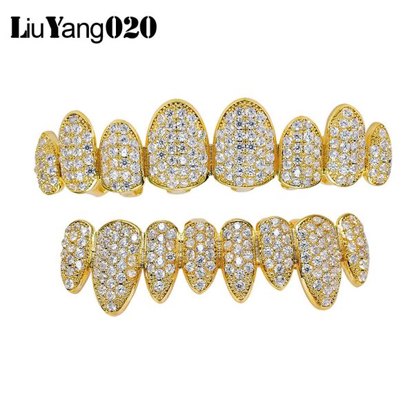 men's hip hop fang irregular bottom teeth grillzs set rose gold silver micro pave cz zircon bling iced out rapper jewelry, Black
men's hip hop fang irregular bottom teeth grillzs set rose gold silver micro pave cz zircon bling iced out rapper jewelry, Black