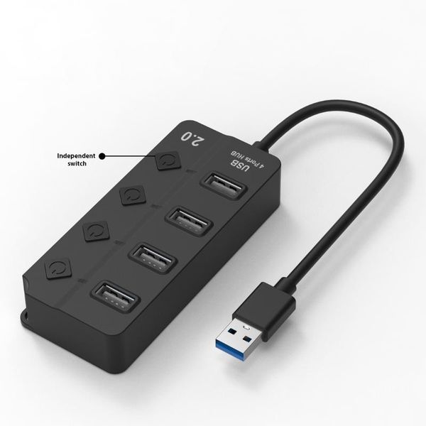 hubs usb 2.0 4 port hub computer multi-interface splitter one for four extended high speed