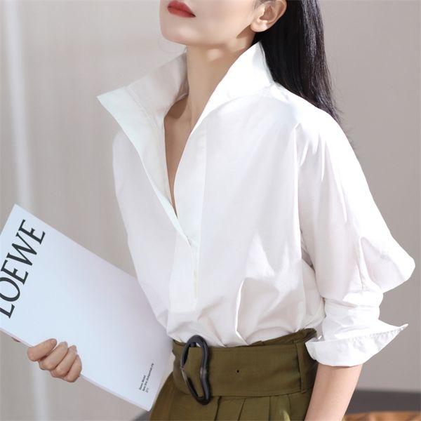2021 new feminine casual white turn-down collar ol style three quarter sleeve blouses shirts cotton harajuku shirt 21302
2021 new feminine casual white turn-down collar ol style three quarter sleeve blouses shirts cotton harajuku shirt 21302