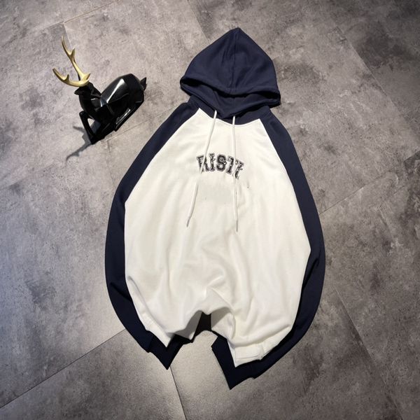 ss21 new + embroidered contrast stitching letter hooded casual sweater for lovers, Black
ss21 new + embroidered contrast stitching letter hooded casual sweater for lovers, Black
