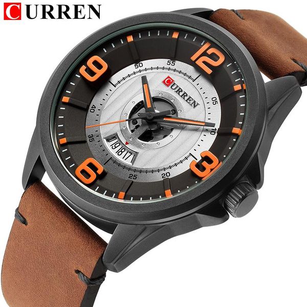 wristwatches 2021 curren fashion relogio masculino week date diaplay leather strap men sports watches quartz clock 8305, Slivery;brown
wristwatches 2021 curren fashion relogio masculino week date diaplay leather strap men sports watches quartz clock 8305, Slivery;brown