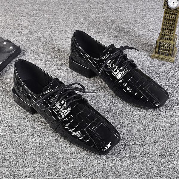embossed leather cozy women's pumps spring new low luxury designer runway party shoes lace up chic ladies work casual shoes, Black
embossed leather cozy women's pumps spring new low luxury designer runway party shoes lace up chic ladies work casual shoes, Black