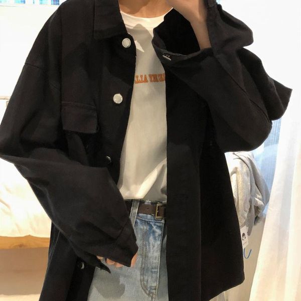 women's blouses & shirts jmprs vintage women cargo shirt loose spring long sleeve cotton fashion single breasted solid black turn-down, White
women's blouses & shirts jmprs vintage women cargo shirt loose spring long sleeve cotton fashion single breasted solid black turn-down, White