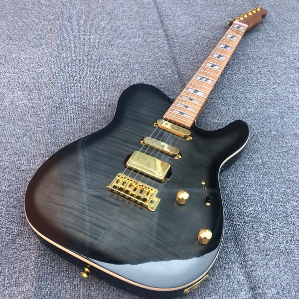 solid wood 6-string tl electric guitar, high-end custom musical instrument, gold metal, bright face, blue stripe, chinese factor
solid wood 6-string tl electric guitar, high-end custom musical instrument, gold metal, bright face, blue stripe, chinese factor