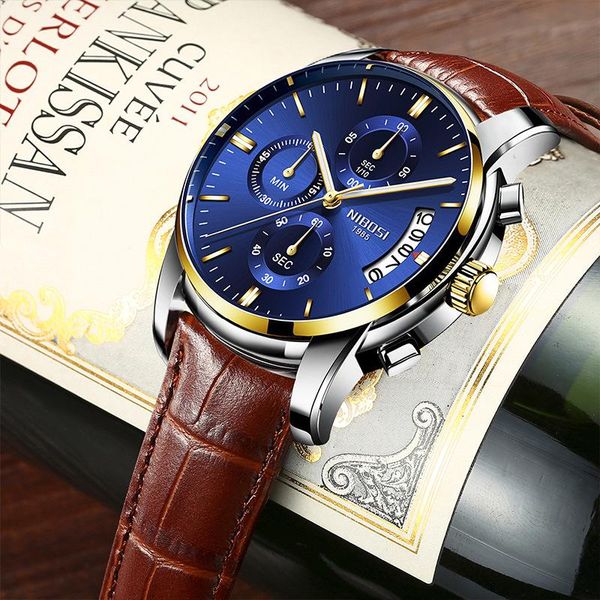 wristwatches nibosi men watches leather strap quartz watch waterproof sport chronograph relogio masculino 2353, Slivery;brown
wristwatches nibosi men watches leather strap quartz watch waterproof sport chronograph relogio masculino 2353, Slivery;brown