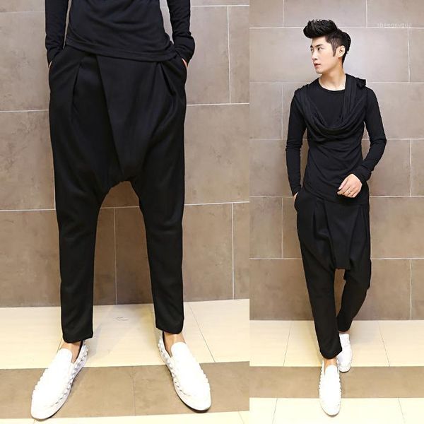 27-44 2021 men's clothing fashion personality dj tide low crotch pants harem plus size singer costumes, Black
27-44 2021 men's clothing fashion personality dj tide low crotch pants harem plus size singer costumes, Black
