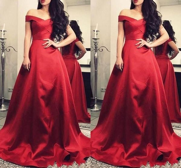 elegant red satin evening dresses 2021 custom made sweep train plus size off the shoulder prom party ball gown formal occasion wear vestido, Black;red
elegant red satin evening dresses 2021 custom made sweep train plus size off the shoulder prom party ball gown formal occasion wear vestido, Black;red