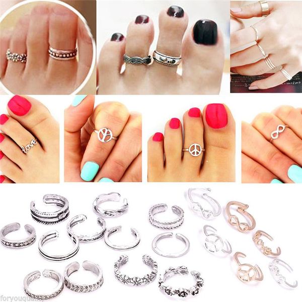 cluster rings 12pcs/set women ring retro carved toe foot beach jewelry lady unique adjustable opening finger, Golden;silver
cluster rings 12pcs/set women ring retro carved toe foot beach jewelry lady unique adjustable opening finger, Golden;silver