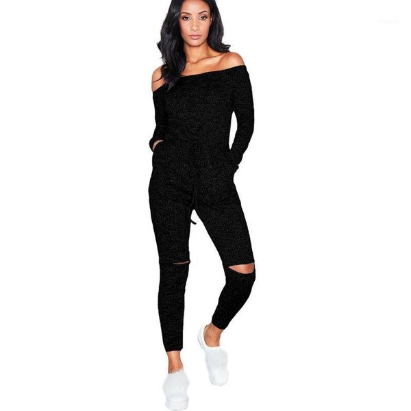women's jumpsuits & rompers spring off shoulder jumpsuit women autumn long sleeve slim bodycon black gray playsuits with hole, Black;white
women's jumpsuits & rompers spring off shoulder jumpsuit women autumn long sleeve slim bodycon black gray playsuits with hole, Black;white
