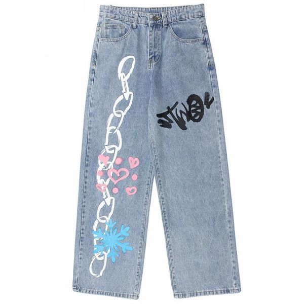 spring men streetwear denim cargo pants 2021 hip hop chain heart snowflake print harajuku cotton jeans trousers joggers clothing, Blue
spring men streetwear denim cargo pants 2021 hip hop chain heart snowflake print harajuku cotton jeans trousers joggers clothing, Blue