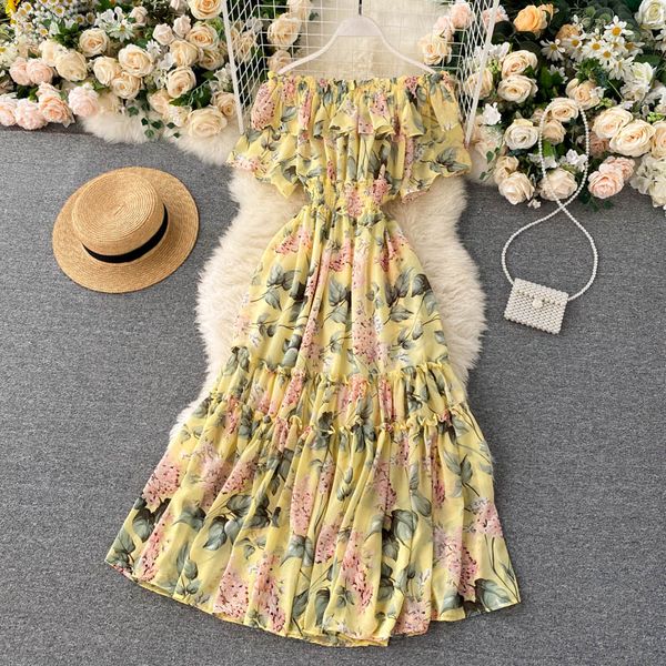 bohemian floral chiffon midi dress women slash neck ruffle short sleeve a-line printed vacation beach vestidos robe 2021swimwear bathin, Black;gray
bohemian floral chiffon midi dress women slash neck ruffle short sleeve a-line printed vacation beach vestidos robe 2021swimwear bathin, Black;gray