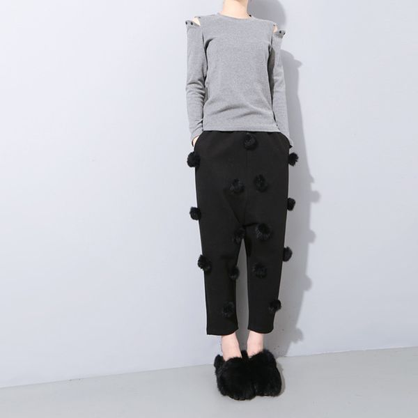 patchwork plush ball harem pants for women high waist pocket casual trousers female 2021 autumn fashion new stylish, Black;white
patchwork plush ball harem pants for women high waist pocket casual trousers female 2021 autumn fashion new stylish, Black;white
