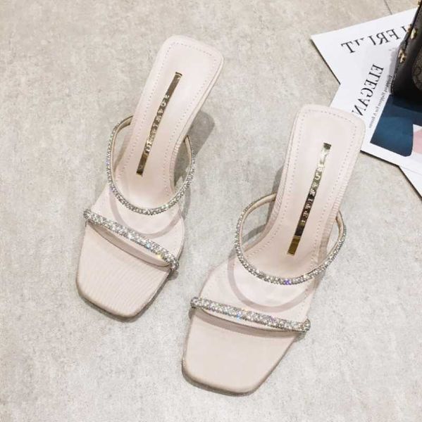 slippers zapatillas mujer women's high heel rhinestone outdoor open toe sandals solid color 2021 summer, Black
slippers zapatillas mujer women's high heel rhinestone outdoor open toe sandals solid color 2021 summer, Black