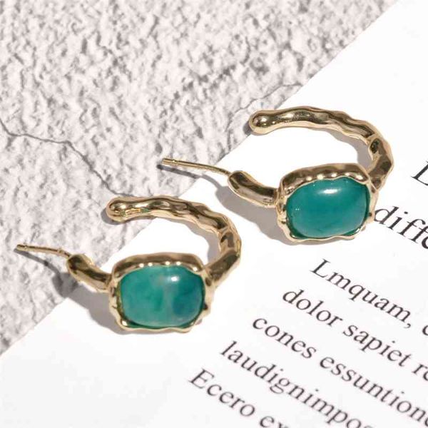 korean ins green versatile c-shaped irregular earrings simple fashion temperament metal earrings, Black
korean ins green versatile c-shaped irregular earrings simple fashion temperament metal earrings, Black