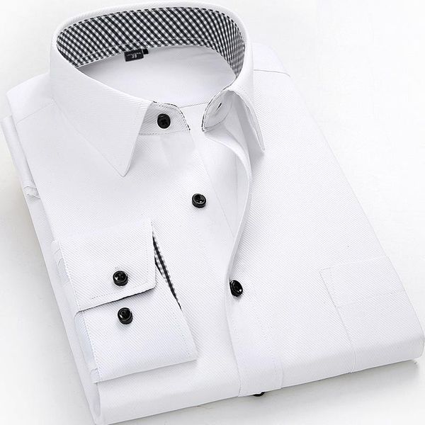 men's dress shirts men shirt brand plus size 4xl 5xl contrasted collar buttons down for summer blue white pink fashion business a072012, White;black
men's dress shirts men shirt brand plus size 4xl 5xl contrasted collar buttons down for summer blue white pink fashion business a072012, White;black