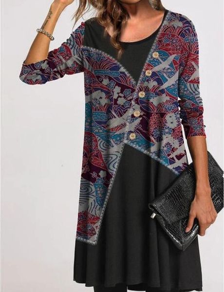 casual dresses vintage patchwork printed tshirt dress sukienka women plus size long sleeve o-neck mini shift 2021 vestido navidad, Black;gray
casual dresses vintage patchwork printed tshirt dress sukienka women plus size long sleeve o-neck mini shift 2021 vestido navidad, Black;gray