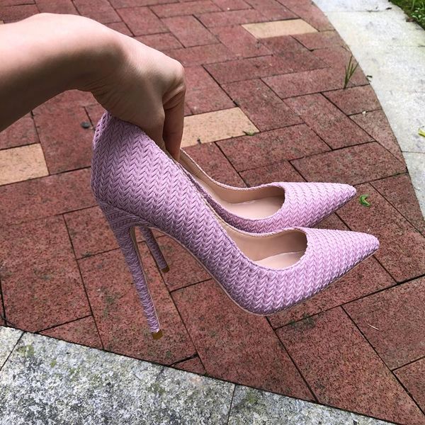 dress shoes pink women woven fabric pointed toe stiletto pumps ladies wedding bridemaids 8cm 10cm 12cm high heels size 33-45, Black
dress shoes pink women woven fabric pointed toe stiletto pumps ladies wedding bridemaids 8cm 10cm 12cm high heels size 33-45, Black
