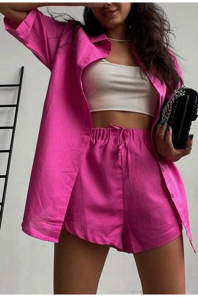 women's tracksuits casual lace up short sleeve summer sets women loose shirt collar button clothing solid elastic waist suit 2021, Gray
women's tracksuits casual lace up short sleeve summer sets women loose shirt collar button clothing solid elastic waist suit 2021, Gray