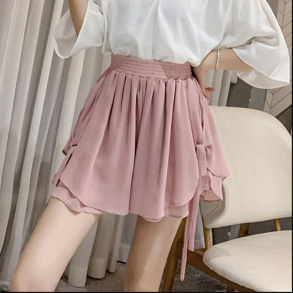 women 2021 summer ruffled petals chiffon skirt shorts new female tide thin high waist loose wide leg shorts women casual y195, White;black
women 2021 summer ruffled petals chiffon skirt shorts new female tide thin high waist loose wide leg shorts women casual y195, White;black