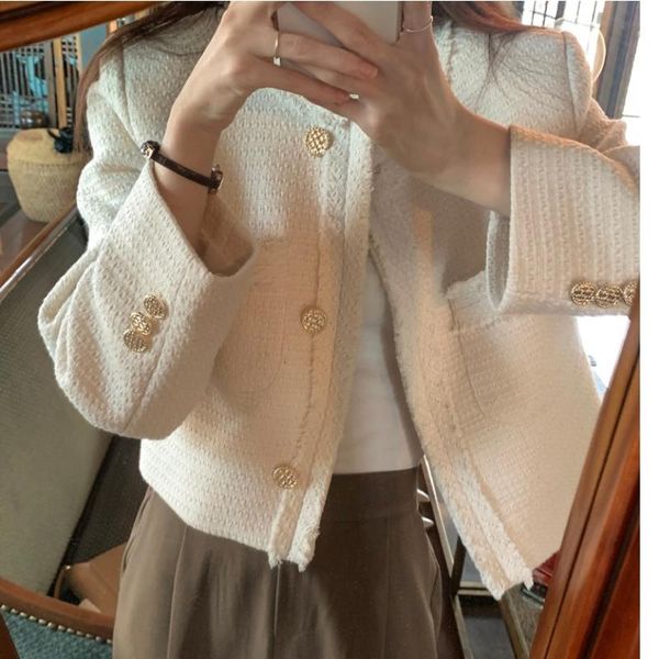 women's jackets autumn winter chic short tweed jacket women korean style loose single breasted tassel long sleeve coat vintage ladies o, Black;brown
women's jackets autumn winter chic short tweed jacket women korean style loose single breasted tassel long sleeve coat vintage ladies o, Black;brown