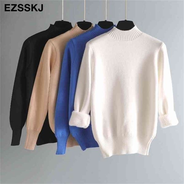 autumn winter cashmere basic warm sweater velvet pullover female fur thick turtleneck sweater knit jumpers 210811, White;black
autumn winter cashmere basic warm sweater velvet pullover female fur thick turtleneck sweater knit jumpers 210811, White;black