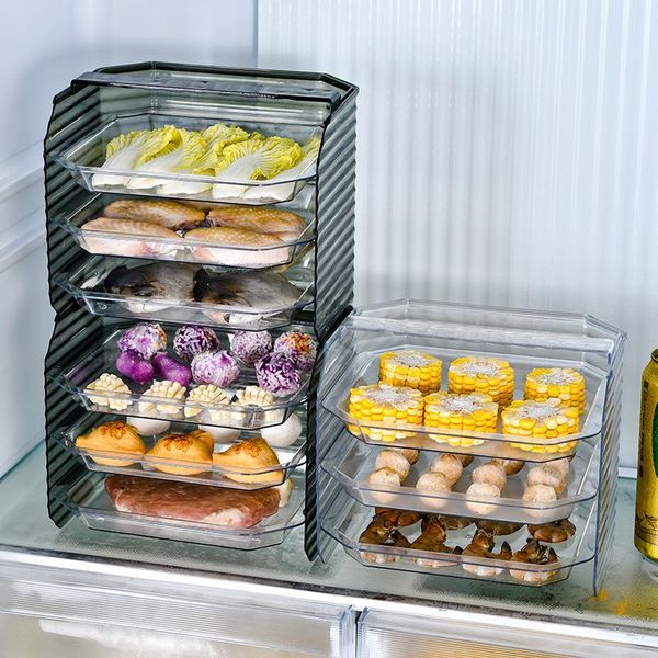 hooks & rails kitchen garnish plate transparent multi-layer plastic tray box can stack fruit and vegetable preparation pots storage
hooks & rails kitchen garnish plate transparent multi-layer plastic tray box can stack fruit and vegetable preparation pots storage