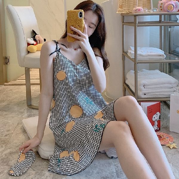 2021 new korean plus size ladies cartoon sleepwear women strap summer sweet cute girl female casual night gown f9w6, Black;gray
2021 new korean plus size ladies cartoon sleepwear women strap summer sweet cute girl female casual night gown f9w6, Black;gray